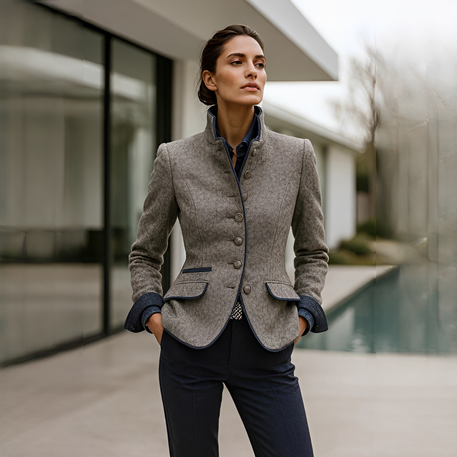 Valerie - Elegante Stehkragenjacke