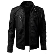 Herren Stilvolle Leder Bikerjacke | Mit Vielen Taschen