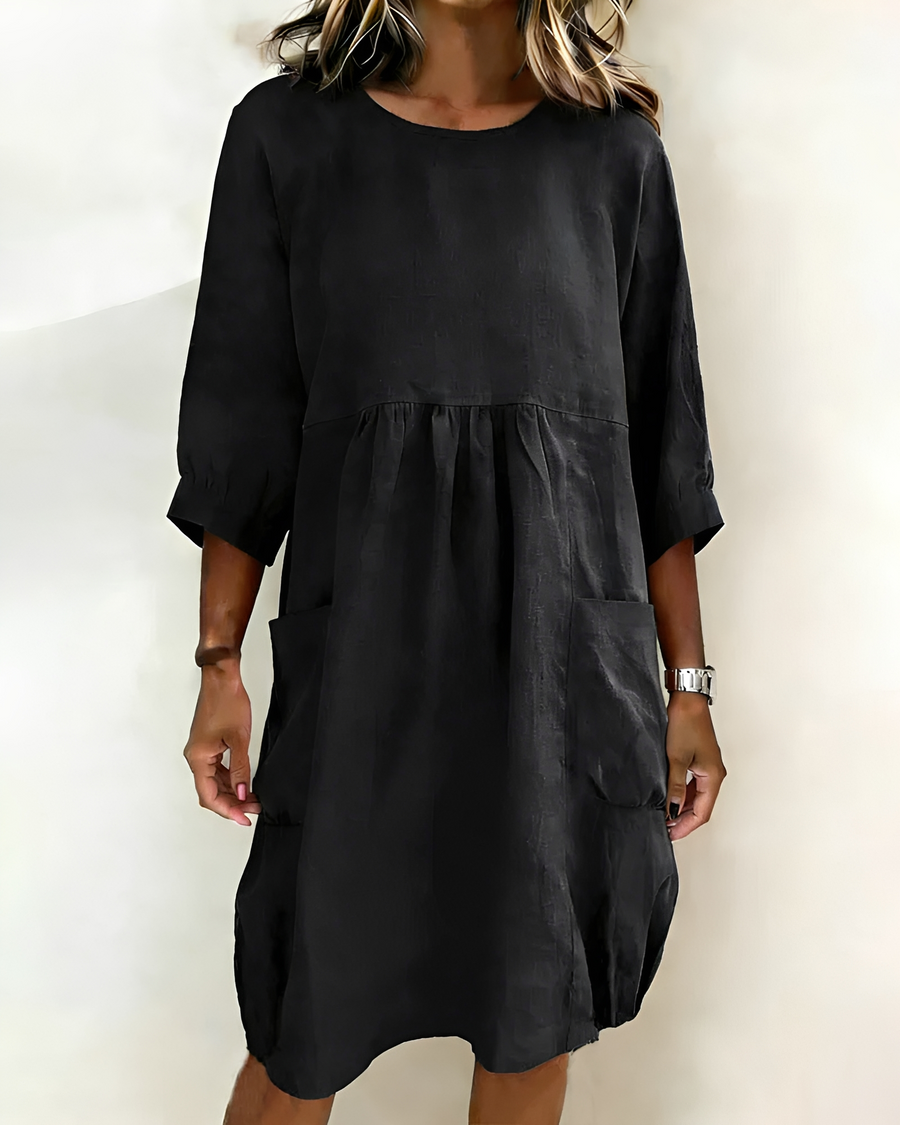 Shadia - Lockeres und Lässiges Midikleid