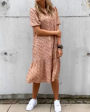 Rhiannon - Elegantes Midikleid mit V-Ausschnitt