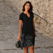 Josette - Lässiges Midikleid mit V-Ausschnitt