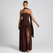 Fatimea - Stilvolles Tube-Top Maxikleid