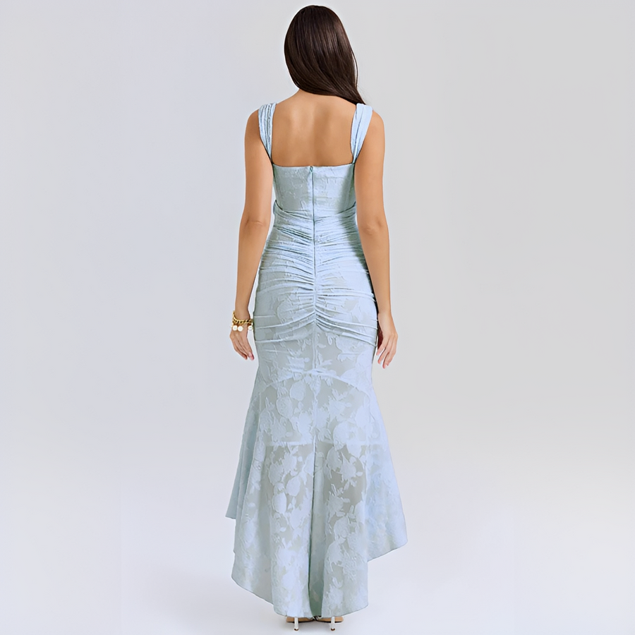 Cynthia - Stilvolles Wickel-Midikleid mit Taillenband