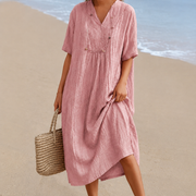 Kendra - Bequemes Kleid mit V-Ausschnitt