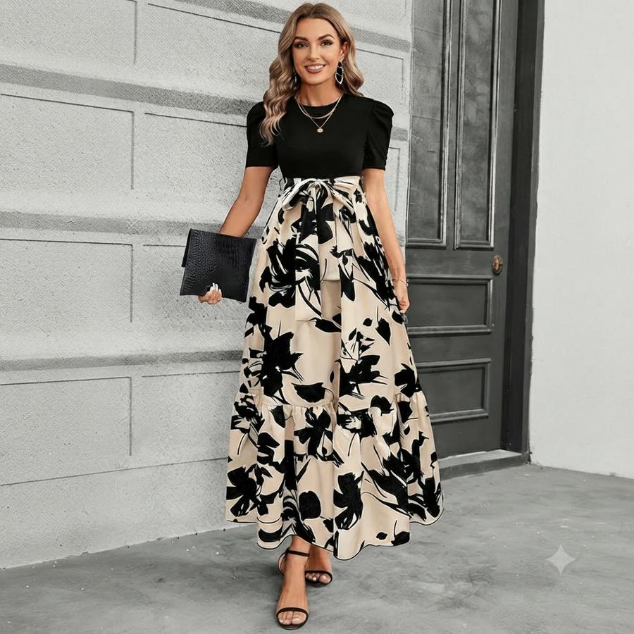 Astrid - Elegantes Kleid mit Blumenmotiv