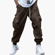 Herren-Cargo-Joggerhose mit Kordelzug und elastischen Bündchen