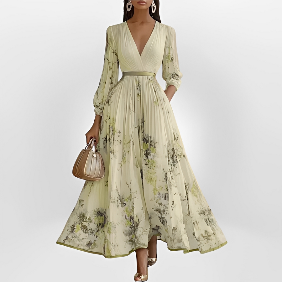 Klarise - Elegantes Kleid mit Wickel-V-Ausschnitt