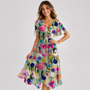 Elsinya - Anmutiges und fließendes Midi-Kleid