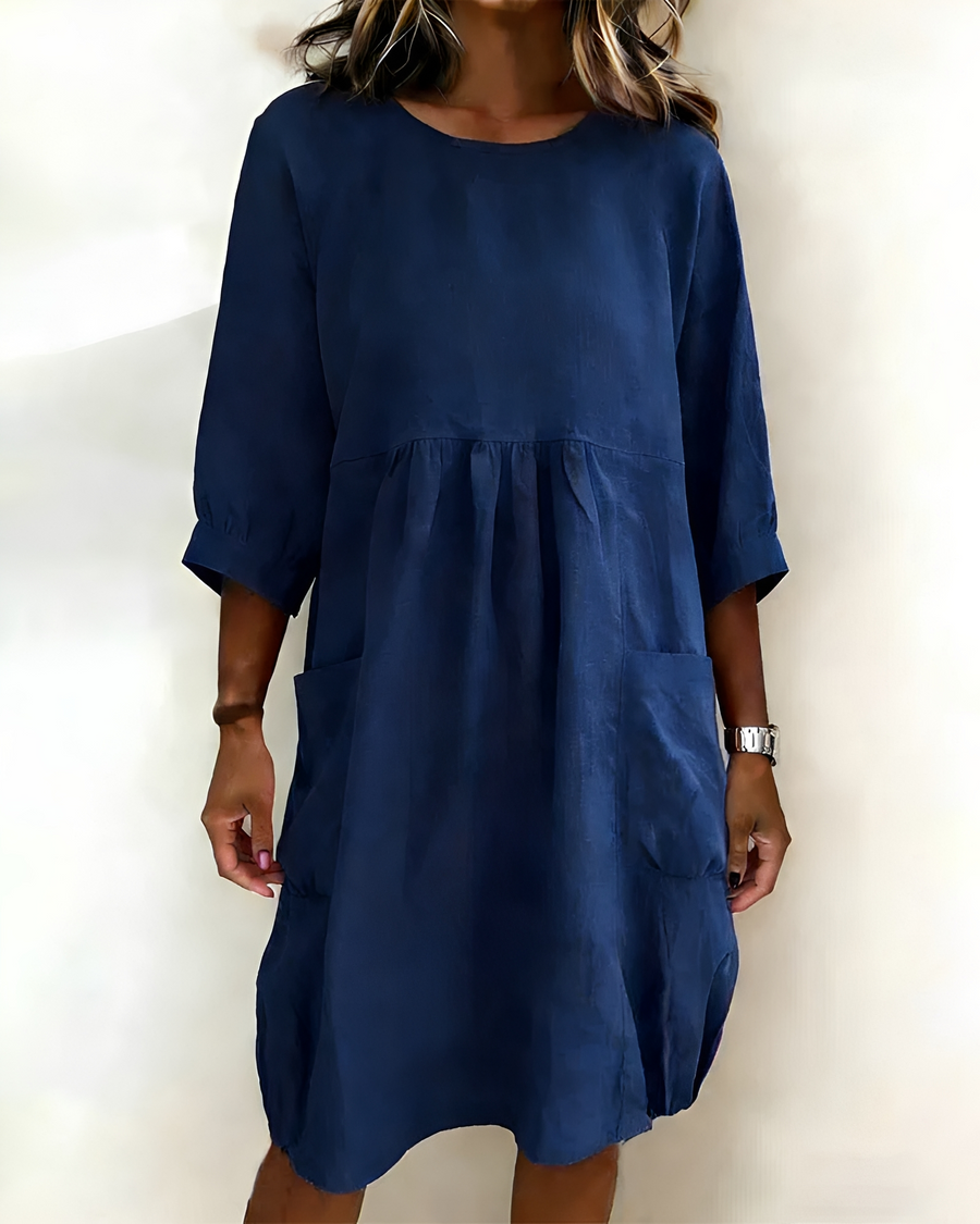 Shadia - Lockeres und Lässiges Midikleid