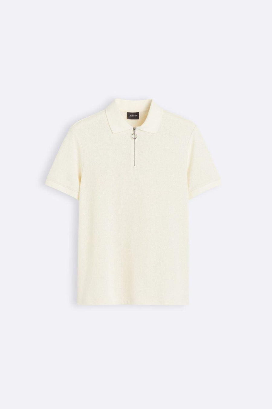 Modernes Strick-Poloshirt mit Reißverschluss