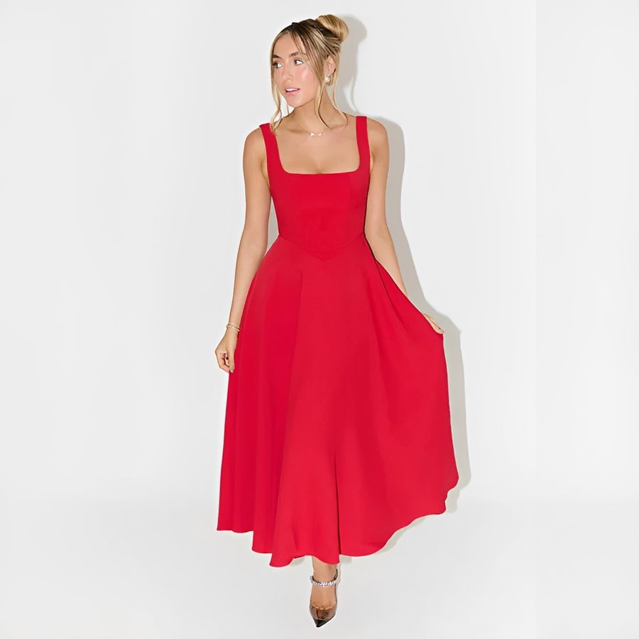 Yarabelle - Schickes Träger-Midi-Kleid