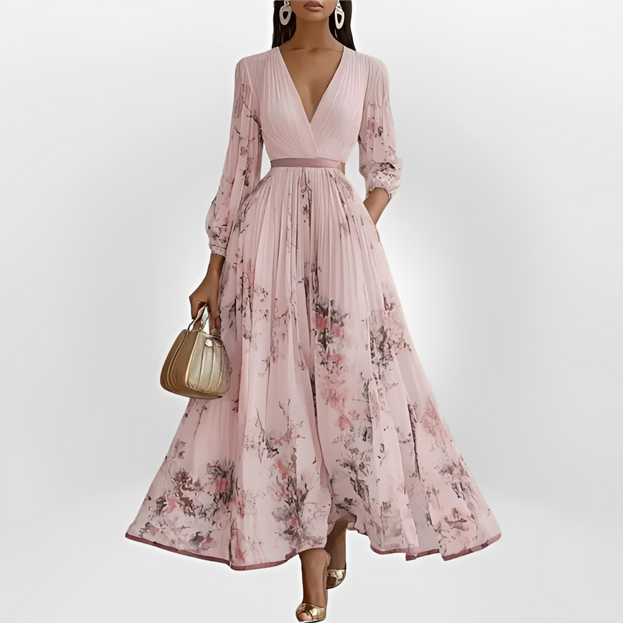 Klarise - Elegantes Kleid mit Wickel-V-Ausschnitt