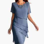 Marlene | Midi-Kleid mit Kurzarm