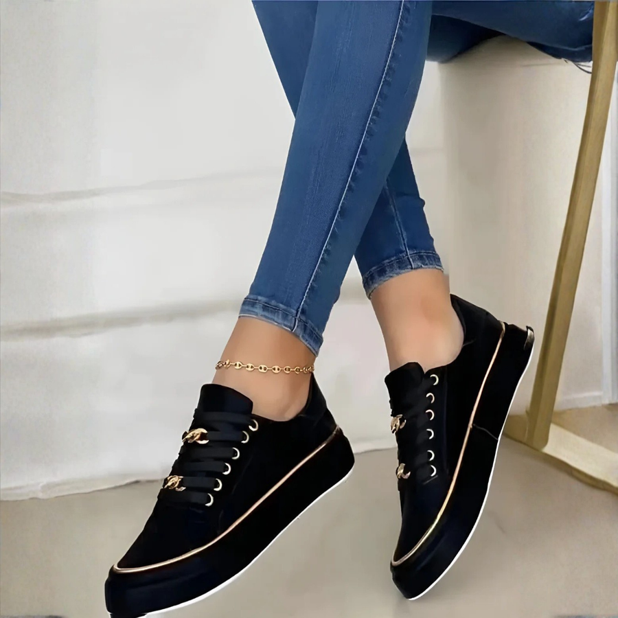 Pauline | Damen Plattform Schnür Sneakers