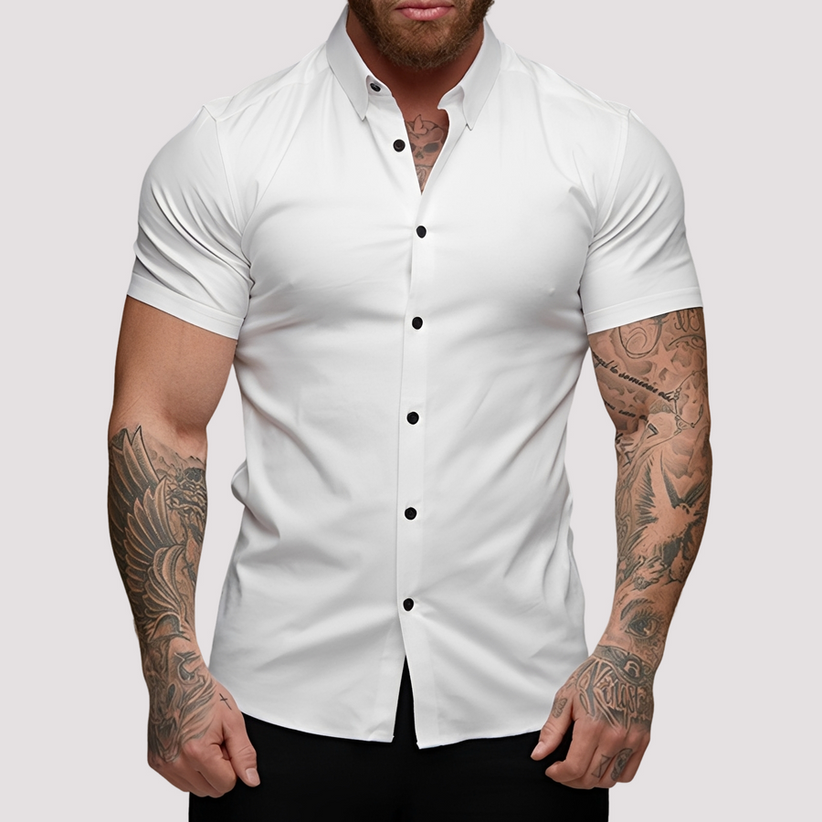 Oscar - Kurzärmeliges Hemd in Slim-Fit-Passform für Herren