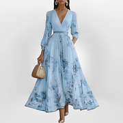 Klarise - Elegantes Kleid mit Wickel-V-Ausschnitt