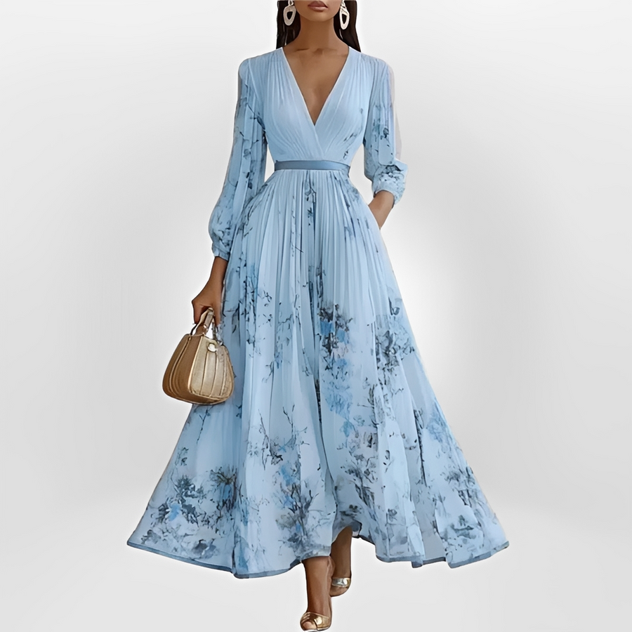 Klarise - Elegantes Kleid mit Wickel-V-Ausschnitt