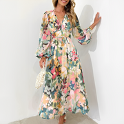 Kiara - Schickes und Fließendes Langarmkleid