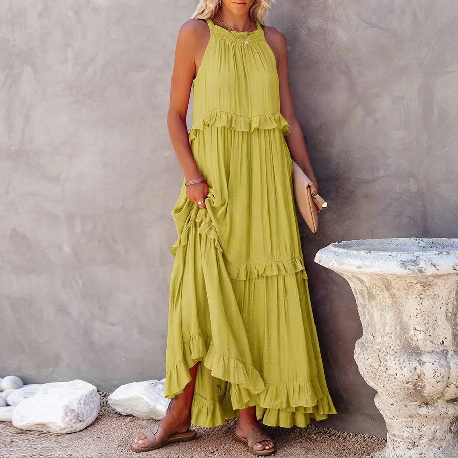 Vessa - Stilvolles Stufen-Maxikleid