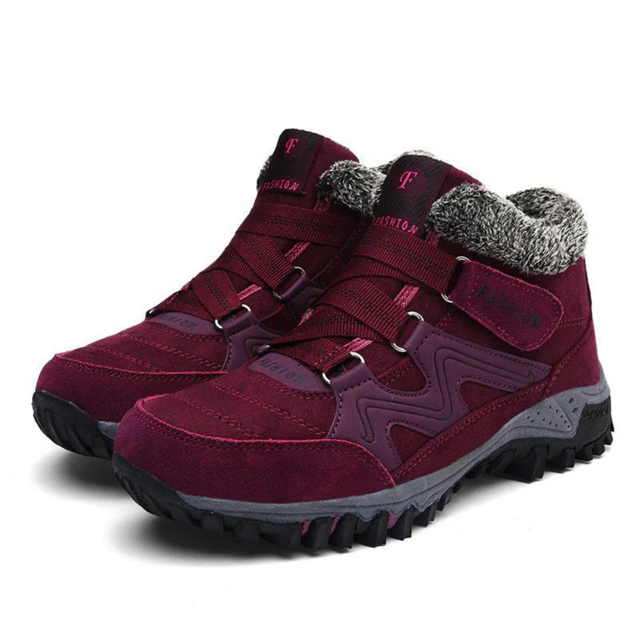 Wasserdichte Damen-Wanderschuhe mit Kunstfellfutter – Warme und rutschfeste Outdoor-Boots