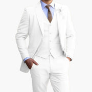 Herren Anzug Dreiteiler mit Weste und schmaler Hose