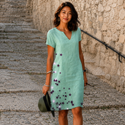 Josette - Lässiges Midikleid mit V-Ausschnitt