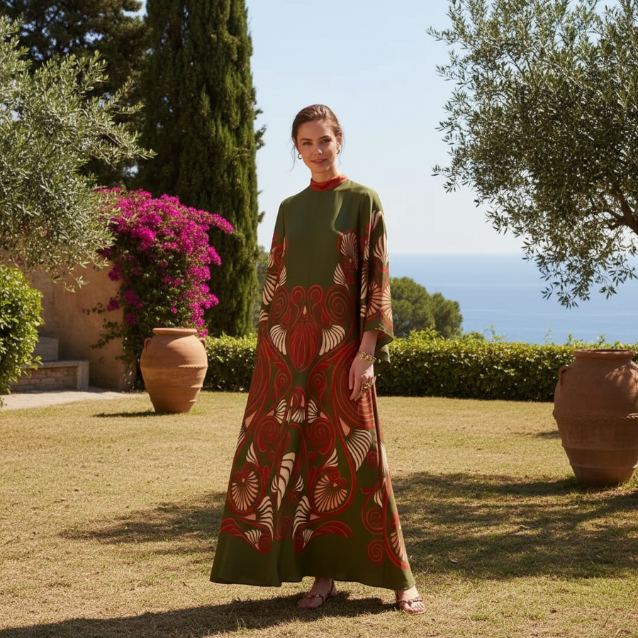 Kymbrea - Schickes, locker gestaltetes Maxi-Kleid