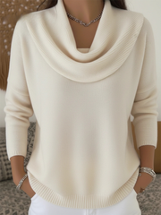 Eva™ | Zarte und elegante einfarbige Bluse mit Rüschen am Kragen