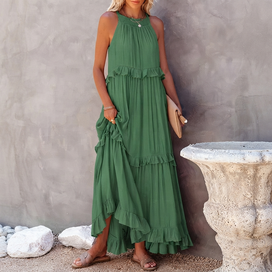 Vessa - Stilvolles Stufen-Maxikleid