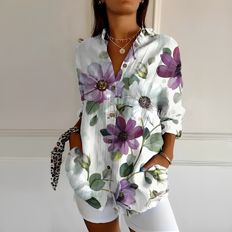 Eleanor - Stilvolle Bluse mit Knopfleiste