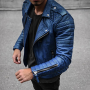 Herren Stilvolle Lederjacke | Langarm