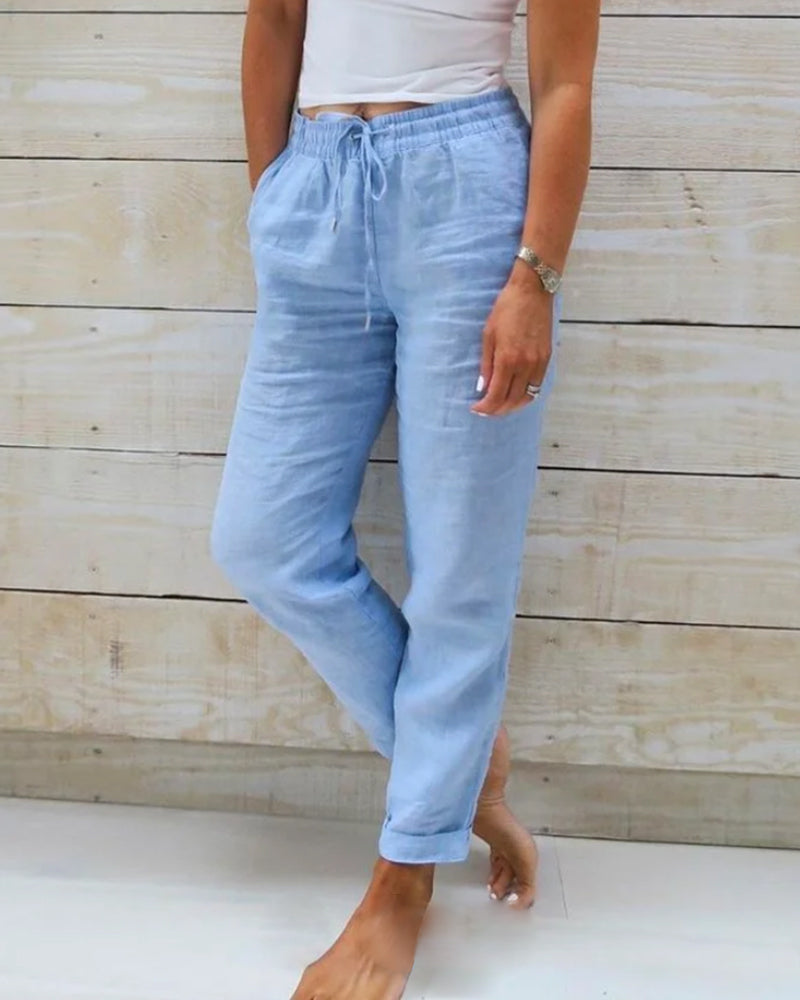 AURELIA - WEITE LEINENHOSE