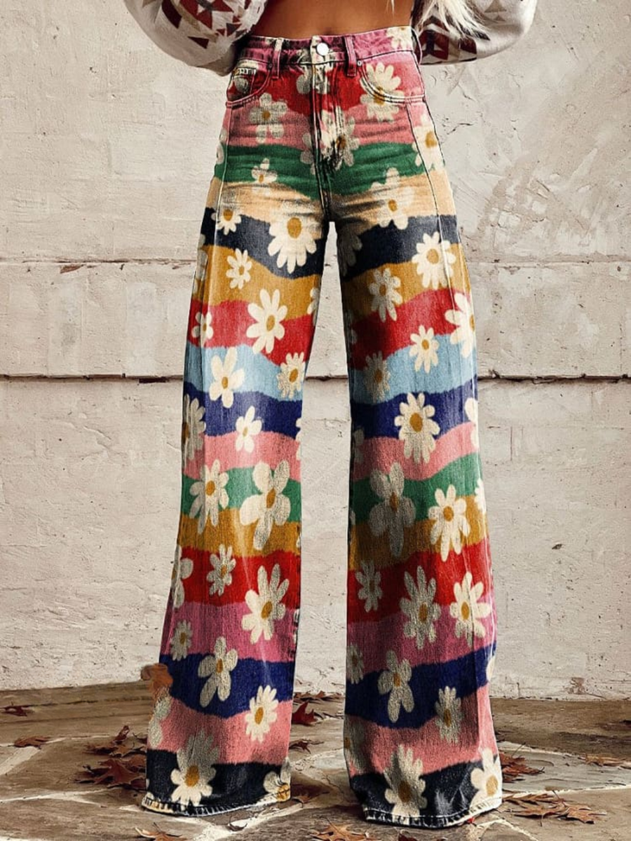 Léon - Retro Blumenhosen