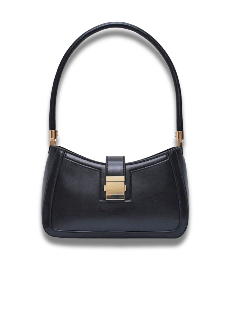 Damen Schultertasche Schwarz – Elegant & mit Reißverschluss
