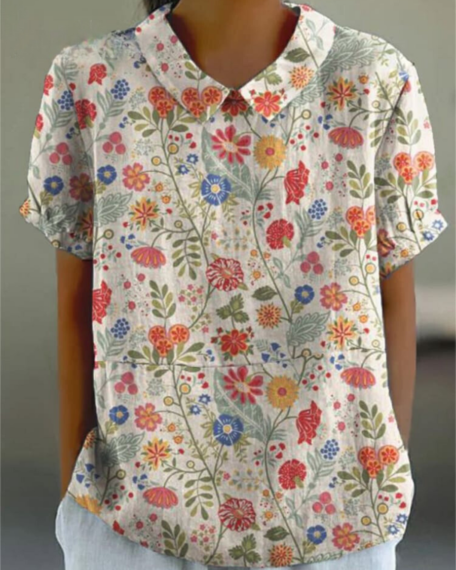 Valerie | Elegante Bluse mit feinem Blumenmuster