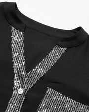 Julia | Modisches Damen Top casual elegant mit funkelnden Details