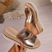 Arantza – Bequeme Sandalen Mit Offener Spitze Und Keilabsatz