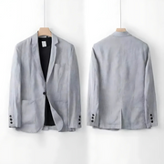 Zephyr Elegantes Leinen-Set für Herren | Grau