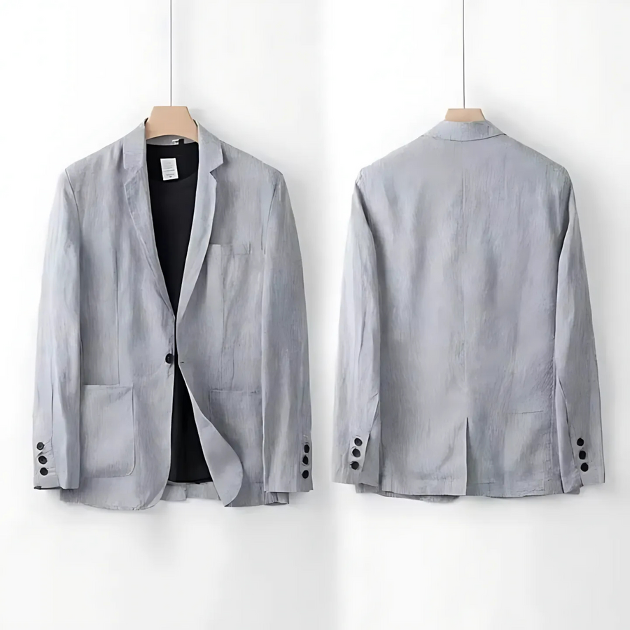Zephyr Elegantes Leinen-Set für Herren | Grau