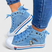 Michaela | Damen Denim Hochgeschnittene Sneakers
