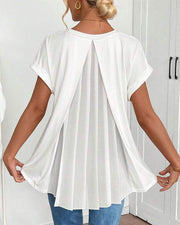 T-Shirt kurzärmelig einfarbig Patchwork