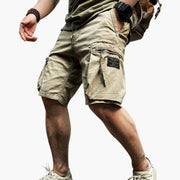 Herren Sommer Cargoshorts mit Reißverschlusstaschen und Kordelzug
