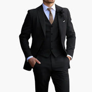 Herren Anzug Dreiteiler mit Weste und schmaler Hose