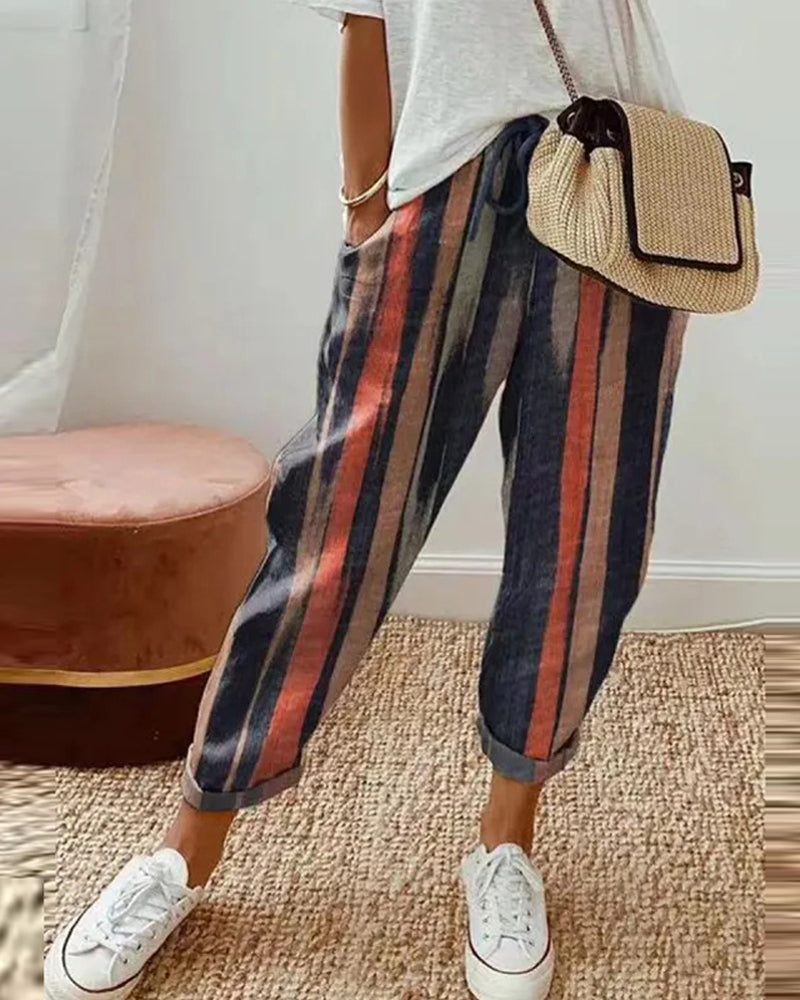 Heidi-Mode | Freizeithose Für Damen aus Baumwollleinen