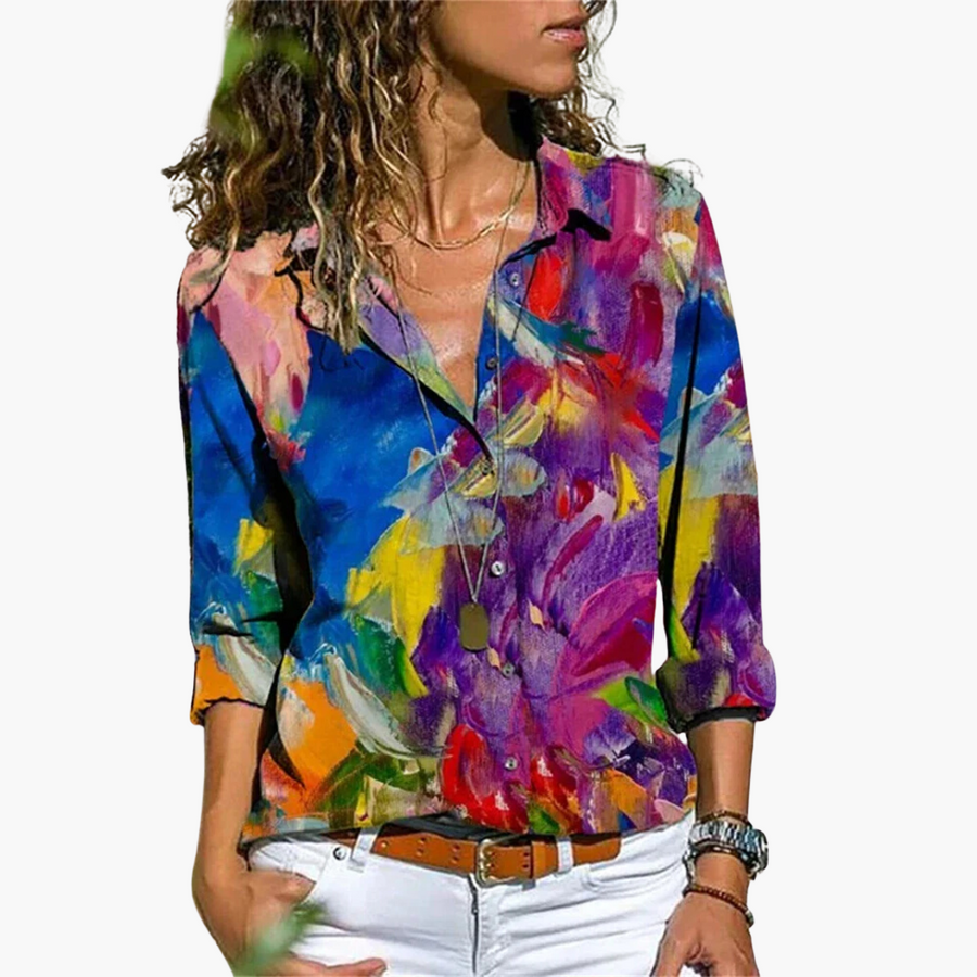 Fließendes Loose-Fit-Shirt für Damen - Bequem & Vielseitig