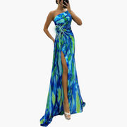 Vibrantes Maxi-Kleid für Frauen - Farbenfrohes Design