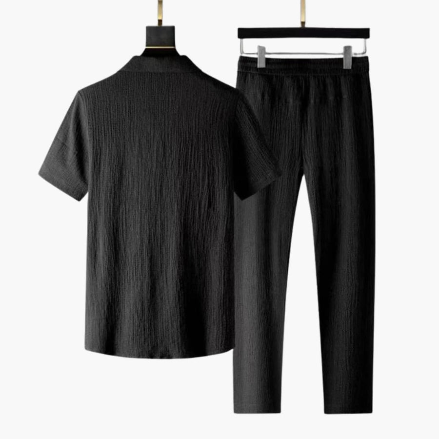 Herren Zweiteiler mit Langarmshirt und Hose für Frühjahr Herbst