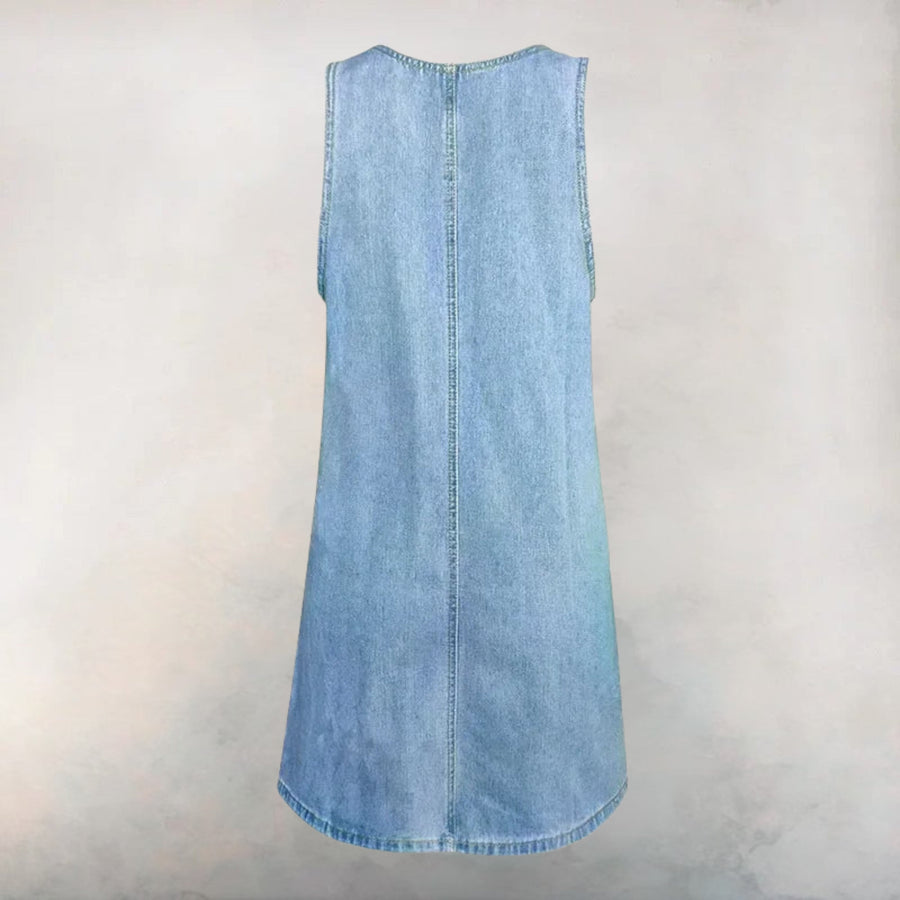 Lucelia – Praktisches Und Leichtes Jeans Kleid