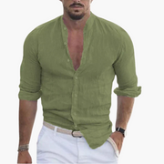 Sommerhemd für Herren - Leicht, Luftig & Stehkragen Casual