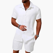 Vintage Polo-Shorts-Set für Herren - Sommerliches Outfit